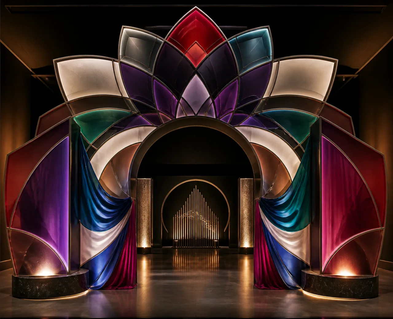 Pre-launch concept image of the complete freestanding mandala welcome portal